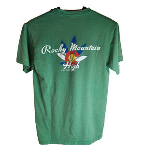 Women's XS T-Shirt Rocky Mountain High Essentials Vail Green Soft Colorado